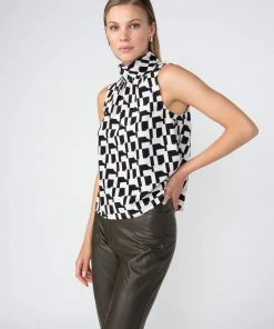 Sanctuary Clothing Mockneck Popover Blouse Offgrid