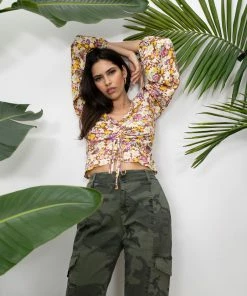 Sanctuary Clothing Floral Collage Drawn To You Top Sunny Field