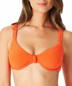Sanctuary Swim Summer Underwire Bikini Top Tangerine
