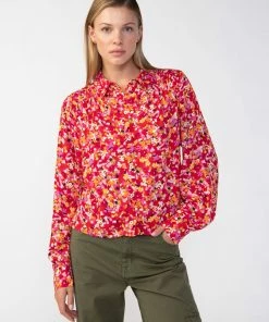 Sanctuary Clothing Floral Collage New Day Shirt Sunset Bloom