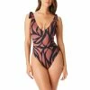 Sanctuary Swim High Leg Scoop Neck Tank One-Piece Earth Multi