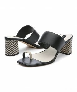 Sanctuary Footwear Bold Toe Loop Sandal Black/Clean Sand Shoes