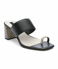 Sanctuary Footwear Bold Toe Loop Sandal Black/Clean Sand Shoes