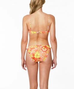 Sanctuary Swim Tunnel Underwire Bikini Top Mango Floral Collage