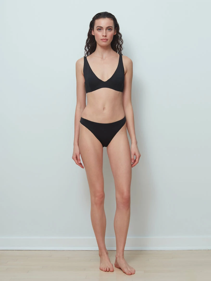 Sanctuary Swim Cinch Back Hipster Bikini Bottom Black 4 Sanctuary Swim Cinch Back Hipster Bikini Bottom Black