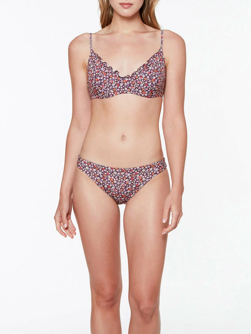 Sanctuary Swim Sustainable Shirred Neck Underwire Bikini Top Retrograde Print 2 Sanctuary Swim Sustainable Shirred Neck Underwire Bikini Top Retrograde Print