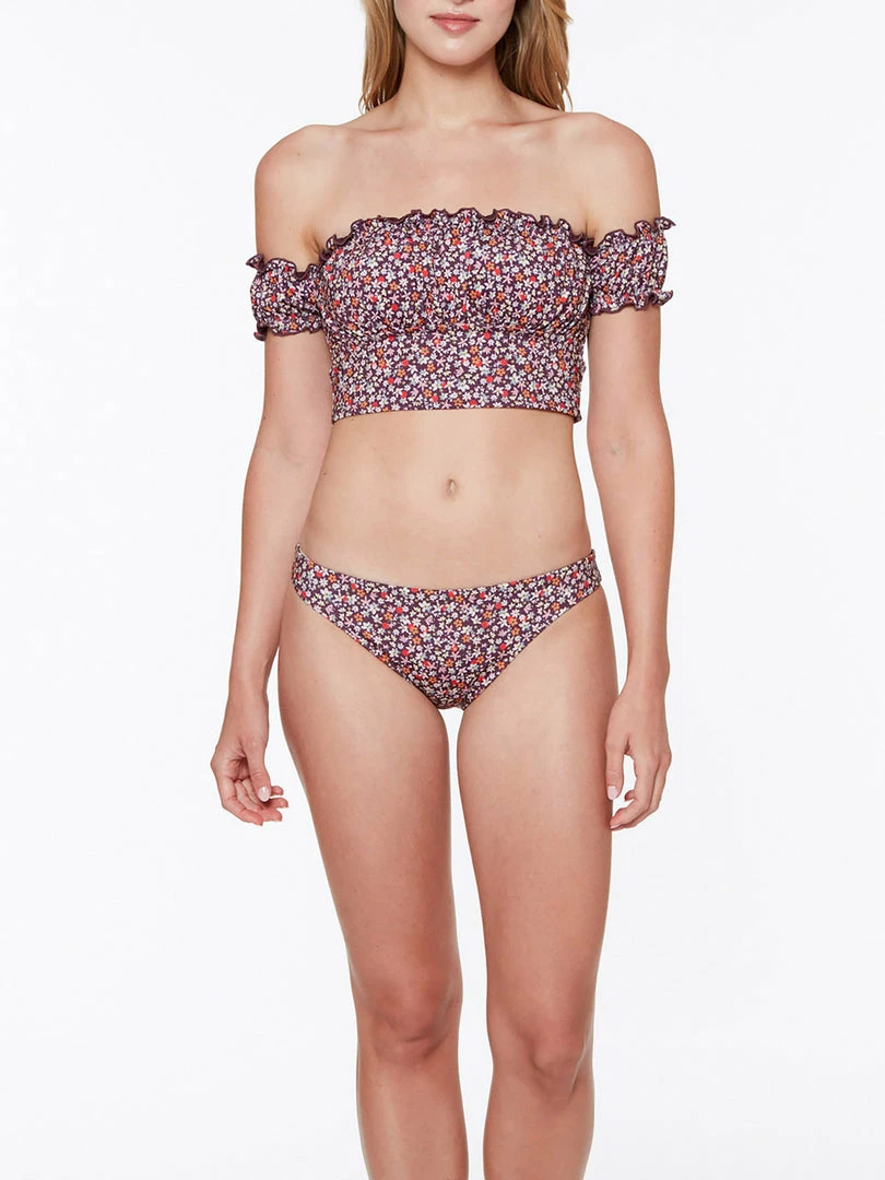 Sanctuary Swim Cinch Back Hipster Bikini Bottom Retrograde Print 3 Sanctuary Swim Cinch Back Hipster Bikini Bottom Retrograde Print