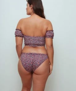 Sanctuary Swim Peasant Off The Shoulder Crop Bikini Top Retrograde Print 11 Sanctuary Swim Peasant Off The Shoulder Crop Bikini Top Retrograde Print