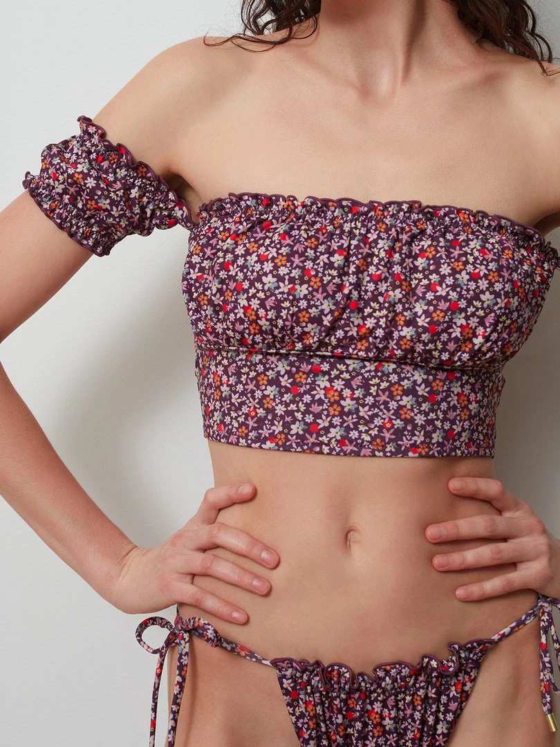 Sanctuary Swim Tunnel Side Tie Hipster Bikini Bottom Retrograde Print 2 Sanctuary Swim Tunnel Side Tie Hipster Bikini Bottom Retrograde Print