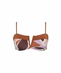 Sanctuary Swim Sustainable V-Wire Bandeau Bikini Top Lion