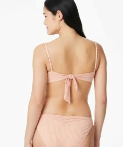 Sanctuary Swim Sustainable U Wire Bandeau Bikini Top Rose Smoke