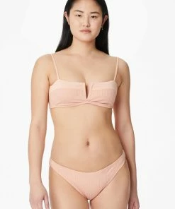 Sanctuary Swim Cinch Back Hipster Bikini Bottom Rose Smoke Sustainable