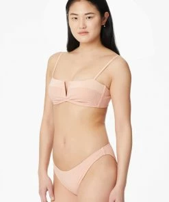 Sanctuary Swim Cinch Back Hipster Bikini Bottom Rose Smoke Sustainable
