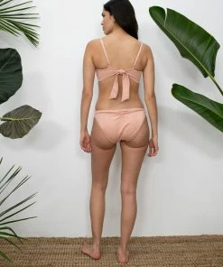 Sanctuary Swim Sustainable U Wire Bandeau Bikini Top Rose Smoke