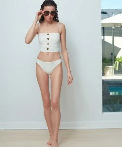 Sanctuary Swim Sustainable Crop Bandeau Bikini Top Coconut Milk 8 Sanctuary Swim Sustainable Crop Bandeau Bikini Top Coconut Milk