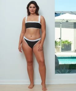 Sanctuary Swim Hipster Bikini Bottom Black