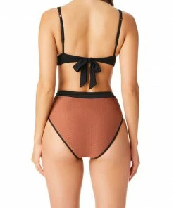 Sanctuary Swim Plunge Bra Bikini Top Earth Summer