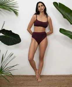 Sanctuary Swim Seamed Bralette Bikini Top Retrograde Sustainable