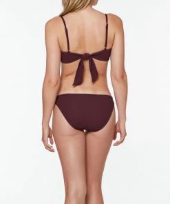 Sanctuary Swim Sustainable V Wire Bandeau Bikini Top Retrograde
