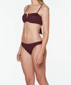 Sanctuary Swim Sustainable V Wire Bandeau Bikini Top Retrograde
