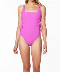 Sanctuary Swim Square Neckline Side Lace Tank One-Piece Amethyst Sustainable 11 Sanctuary Swim Square Neckline Side Lace Tank One-Piece Amethyst Sustainable