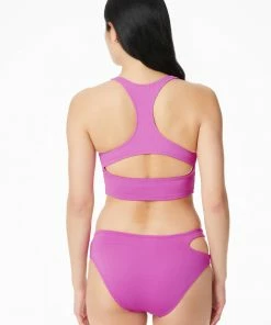 Sanctuary Swim V Wire Crop Racer Back Bra Bikini Top Amethyst Sustainable 7 Sanctuary Swim V Wire Crop Racer Back Bra Bikini Top Amethyst Sustainable