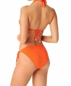 Sanctuary Swim Tunnel Side Tie Hipster Bikini Bottom Tangerine Summer