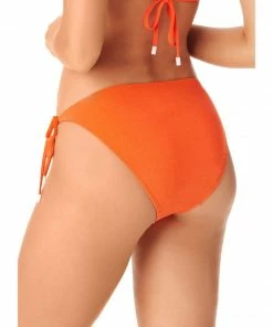 Sanctuary Swim Tunnel Side Tie Hipster Bikini Bottom Tangerine Summer