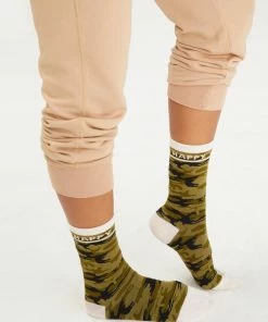 Sanctuary Clothing Camo & Surplus Statement Crew Sock Forest Camo