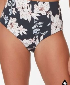 Sanctuary Swim High Rise Bottom Dark Floral Collage