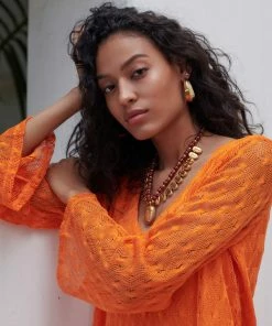 Sanctuary Clothing Summer Crochet Beach Days Dress Tangerine 8 Sanctuary Clothing Summer Crochet Beach Days Dress Tangerine