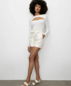 Sanctuary Clothing Cut Out Sweater White