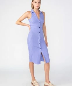 Sanctuary Clothing Sleeveless Rib Midi Dress Digital Violet