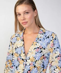 Sanctuary Clothing Tie Front Blouse Midsummer Dream