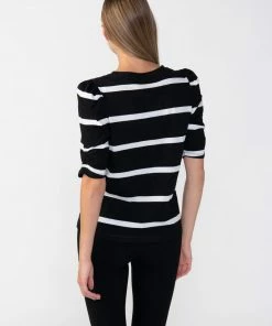 Sanctuary Clothing Love Buzz Tee Black / Creme Stripe