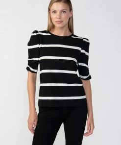 Sanctuary Clothing Love Buzz Tee Black / Creme Stripe