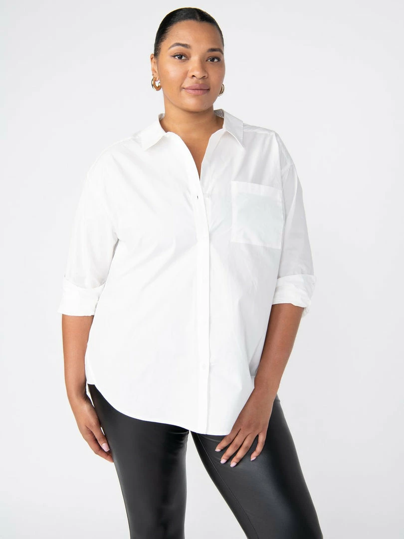 Sanctuary Clothing Slit Back Tunic Blouse White Inclusive Collection 1 Sanctuary Clothing Slit Back Tunic Blouse White Inclusive Collection
