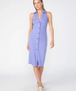 Sanctuary Clothing Sleeveless Rib Midi Dress Digital Violet