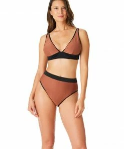 Sanctuary Swim Plunge Bra Bikini Top Earth Summer