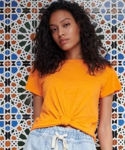 Sanctuary Clothing Summer Dream On Twist Tee Tangerine