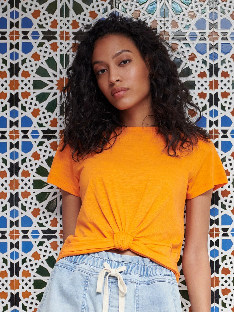 Sanctuary Clothing Summer Dream On Twist Tee Tangerine 1 Sanctuary Clothing Summer Dream On Twist Tee Tangerine