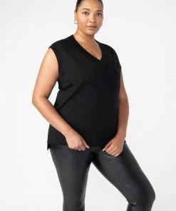 Sanctuary Clothing BFF Sweater Vest Black Inclusive Collection