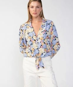 Sanctuary Clothing Tie Front Blouse Midsummer Dream